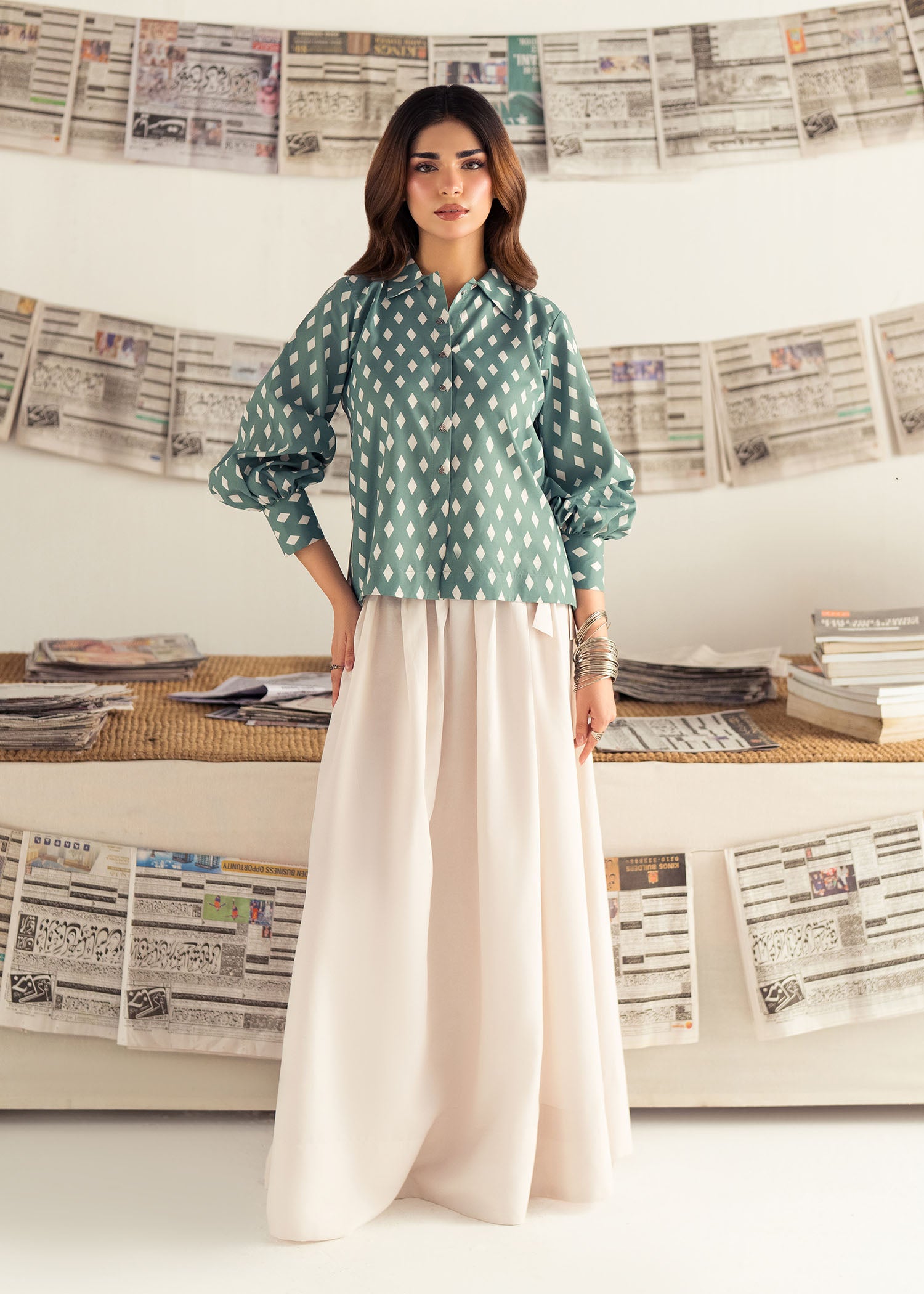 lawn Skirt in Sage green