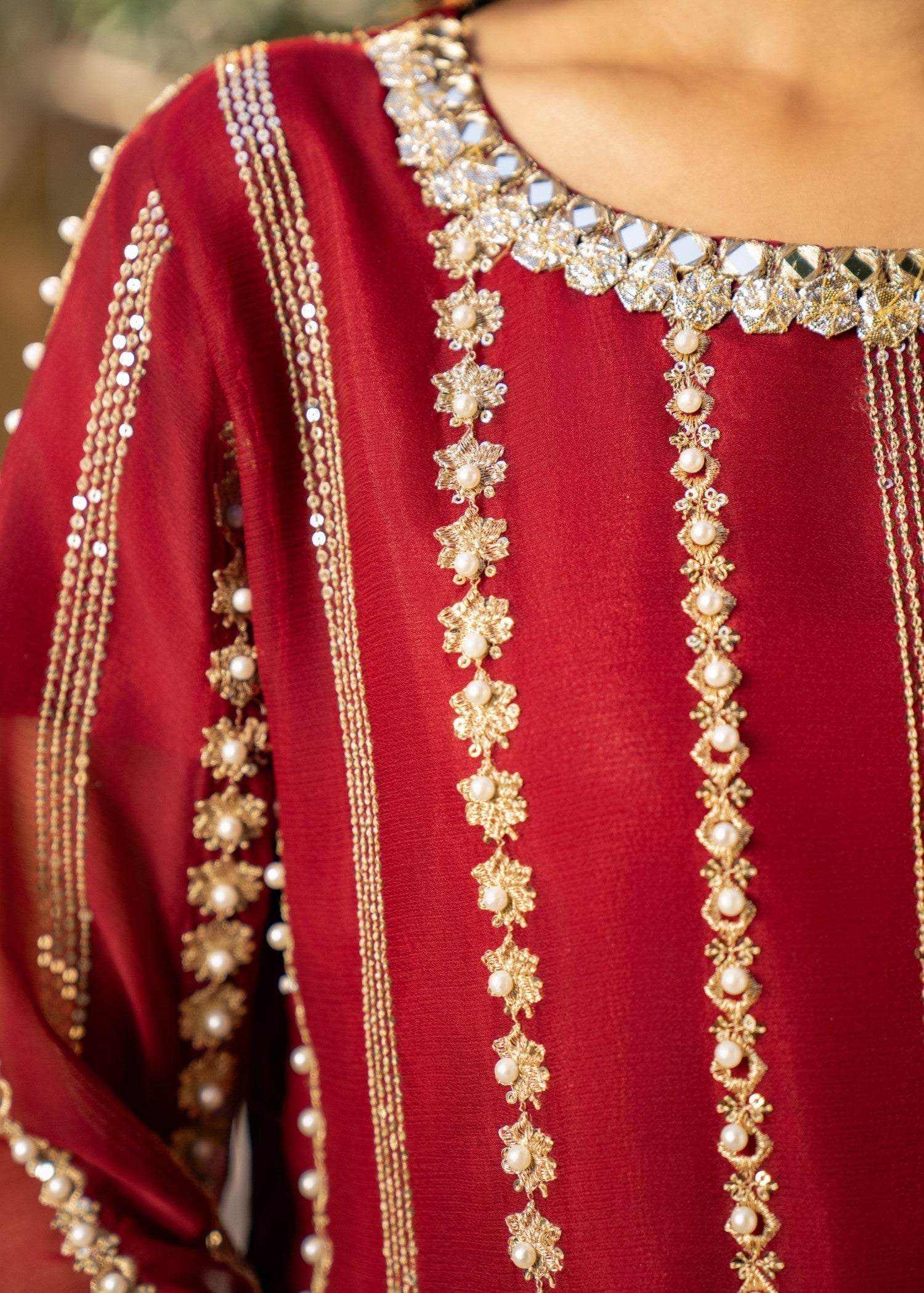 chiffon Sharara in Maroon