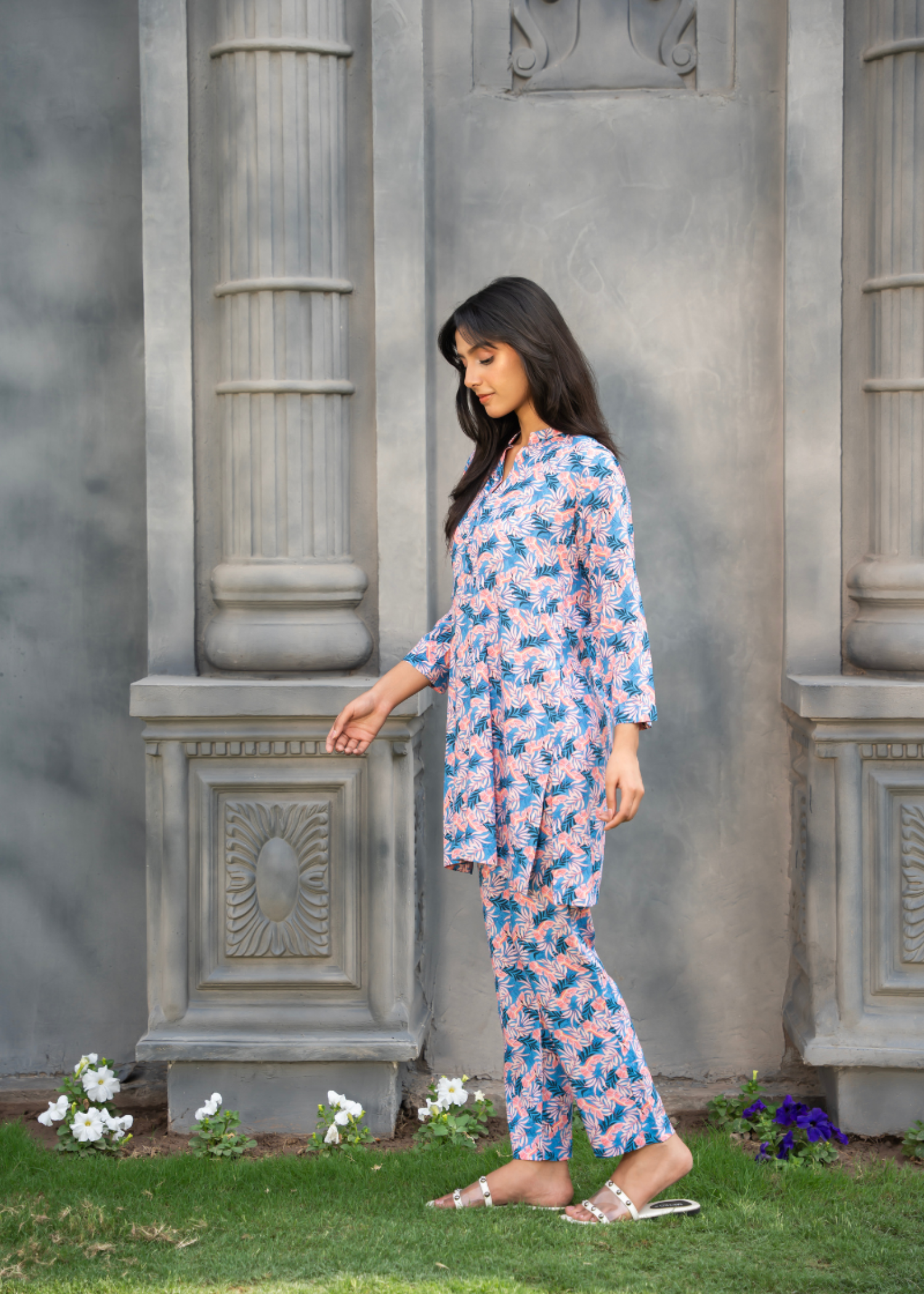 linen Co Ord Sets in Sky blue