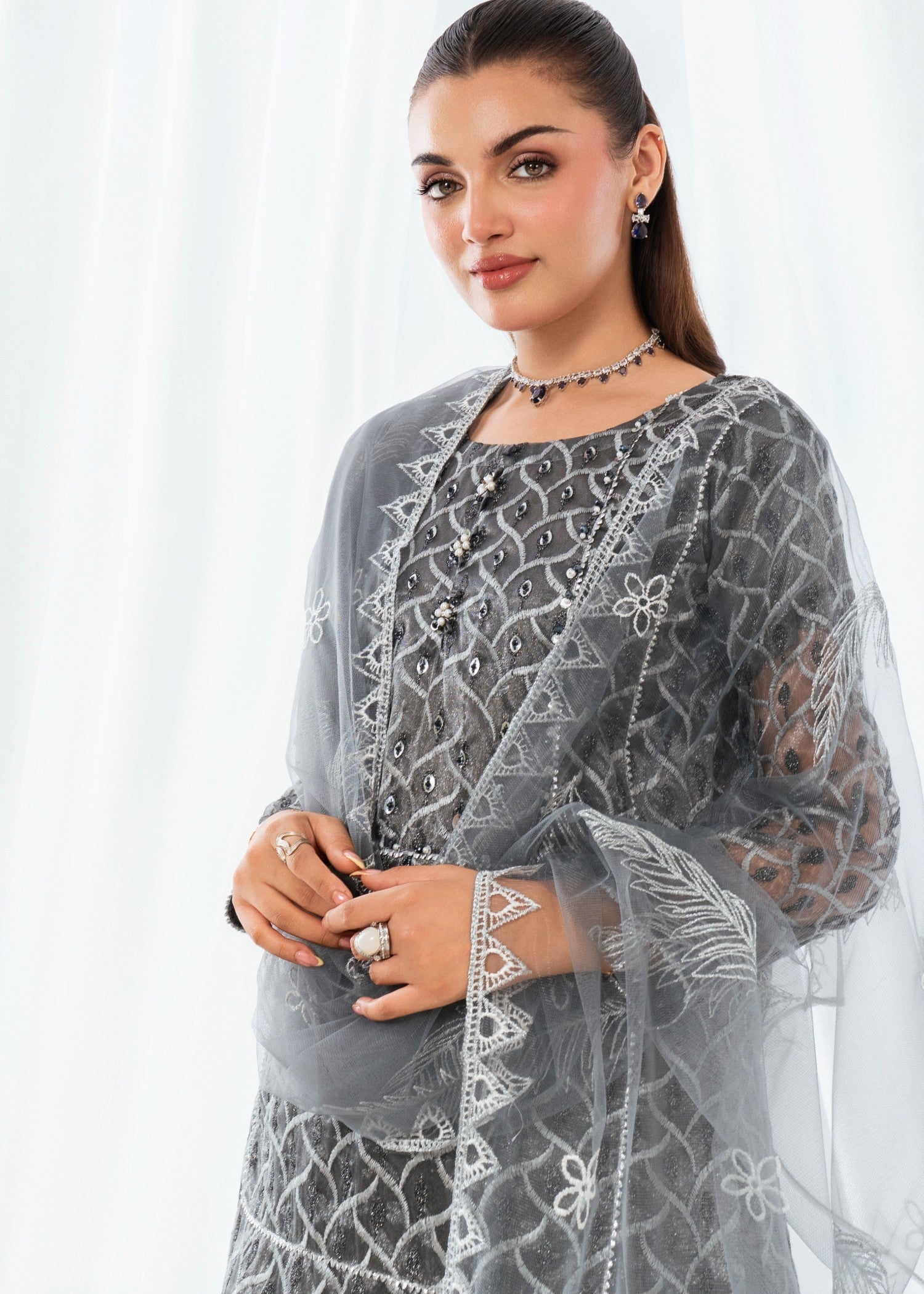 masuri Kurta Set in Grey