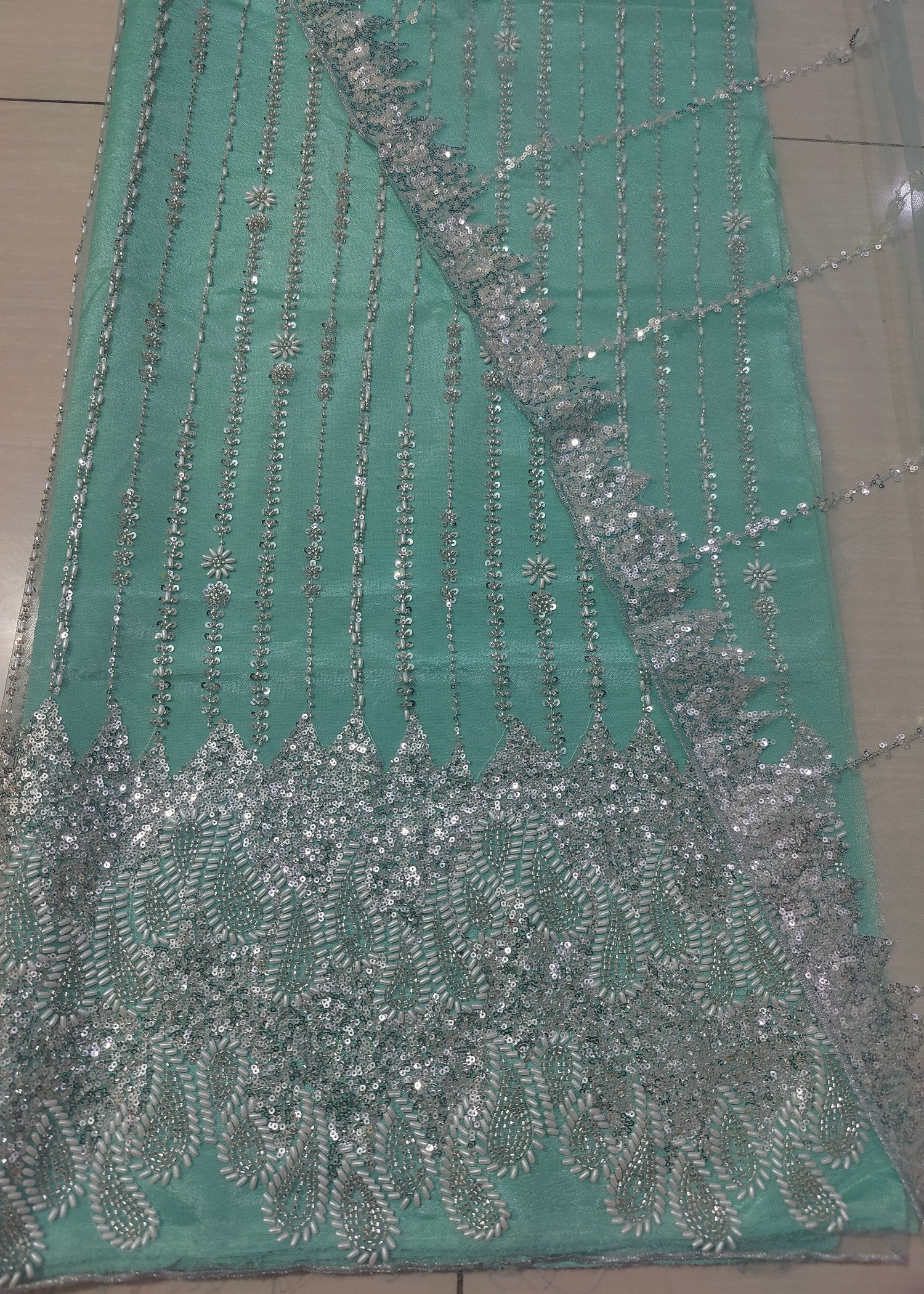 net Unstitched in Aquamarine