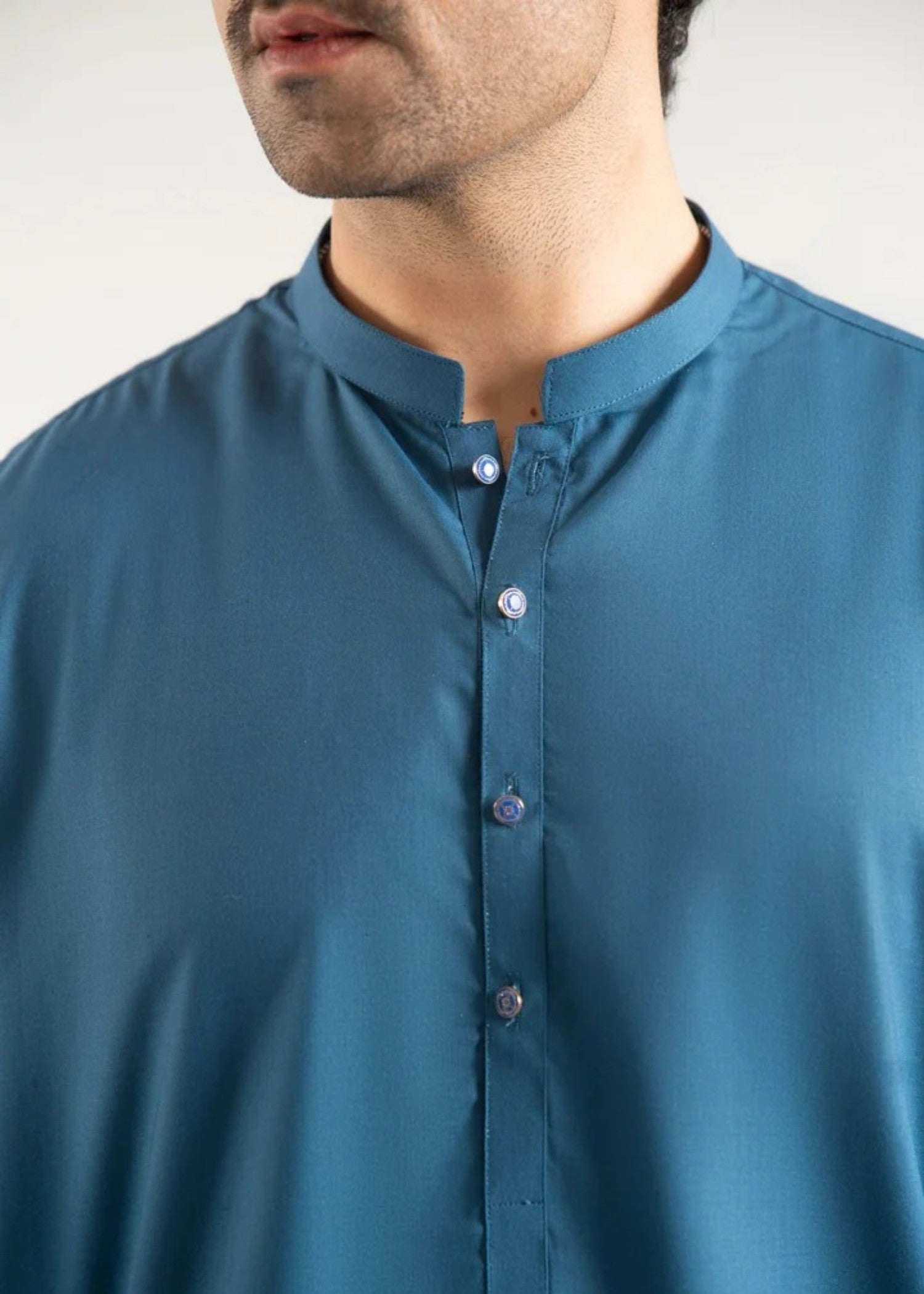 wash & wear Shalwar Kameez in Bondi blue