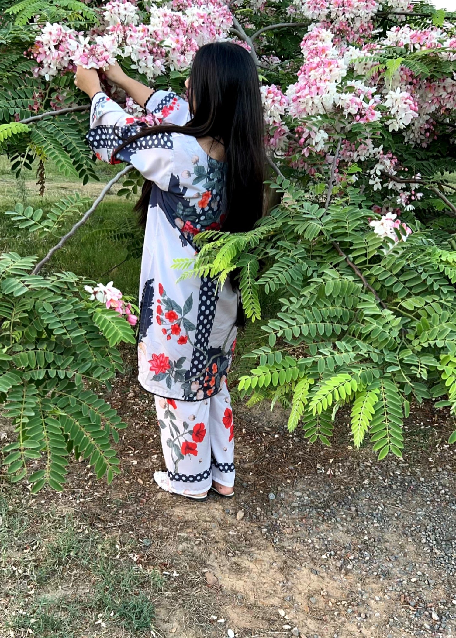 poly lawn Co Ord Sets in Multi, lynx white