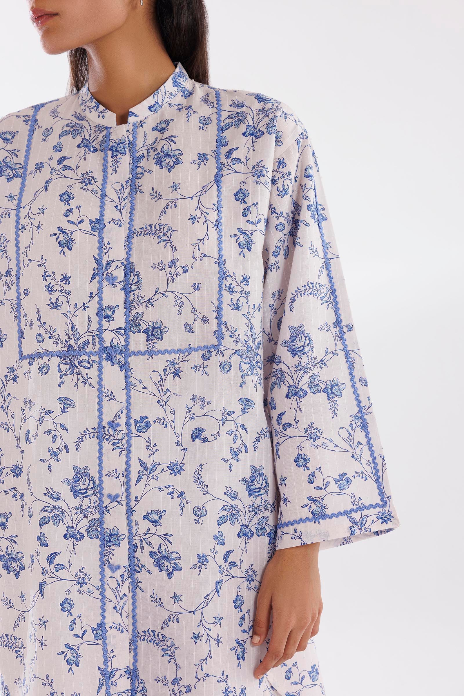 brochea jacquard Co Ord Sets in White