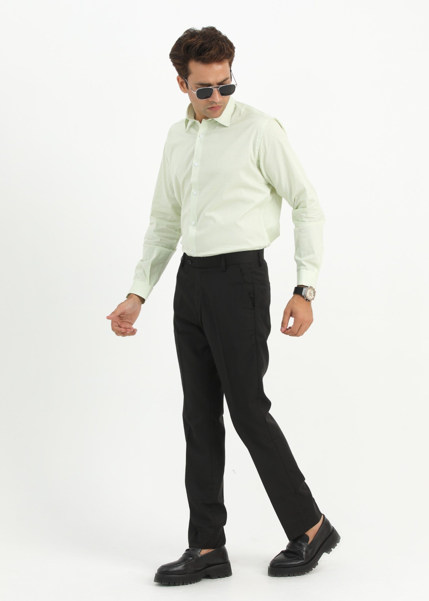 cotton Formal Shirt in Mint green
