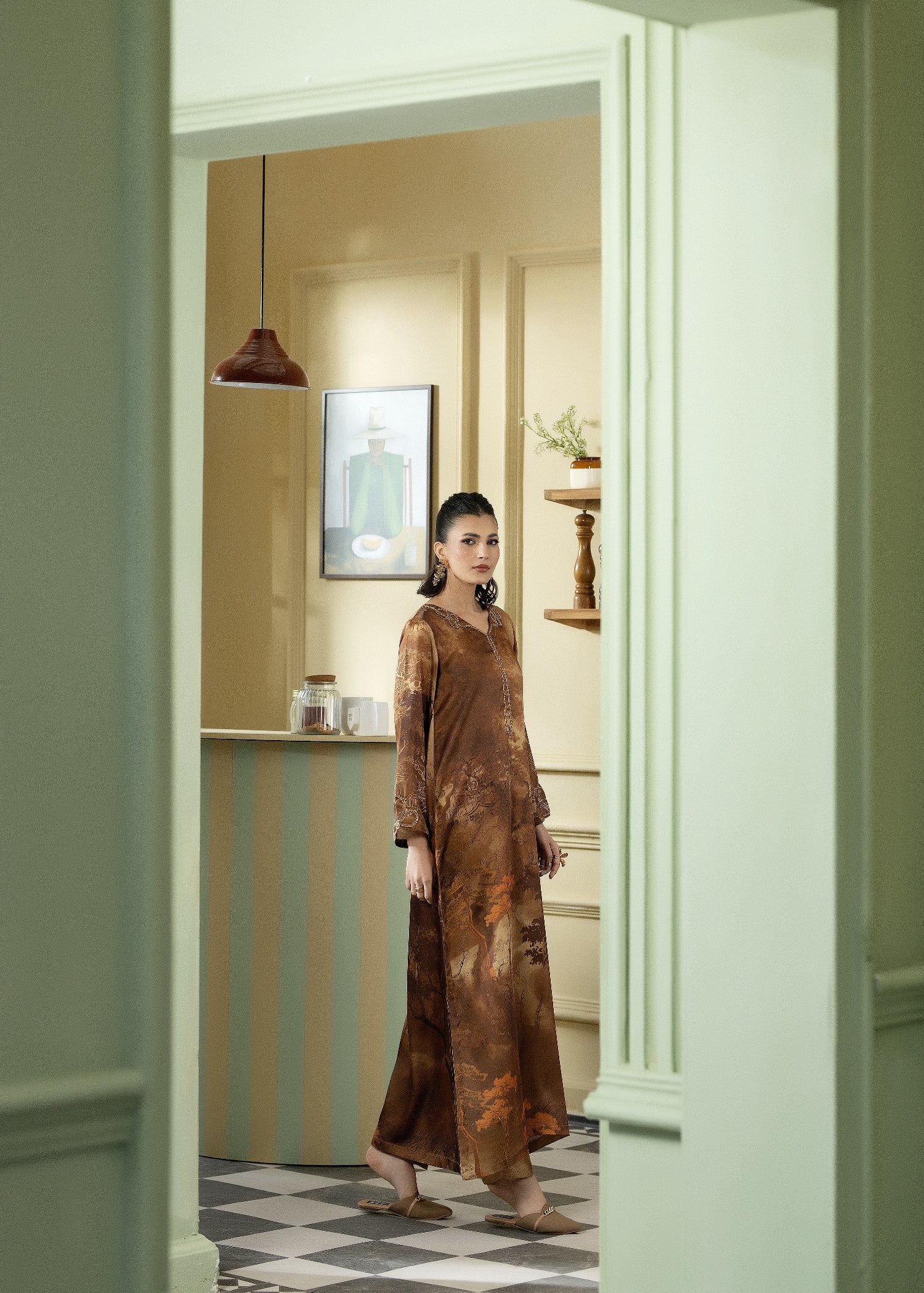 charmuse/shamooz Kurta Set in Chocolate brown