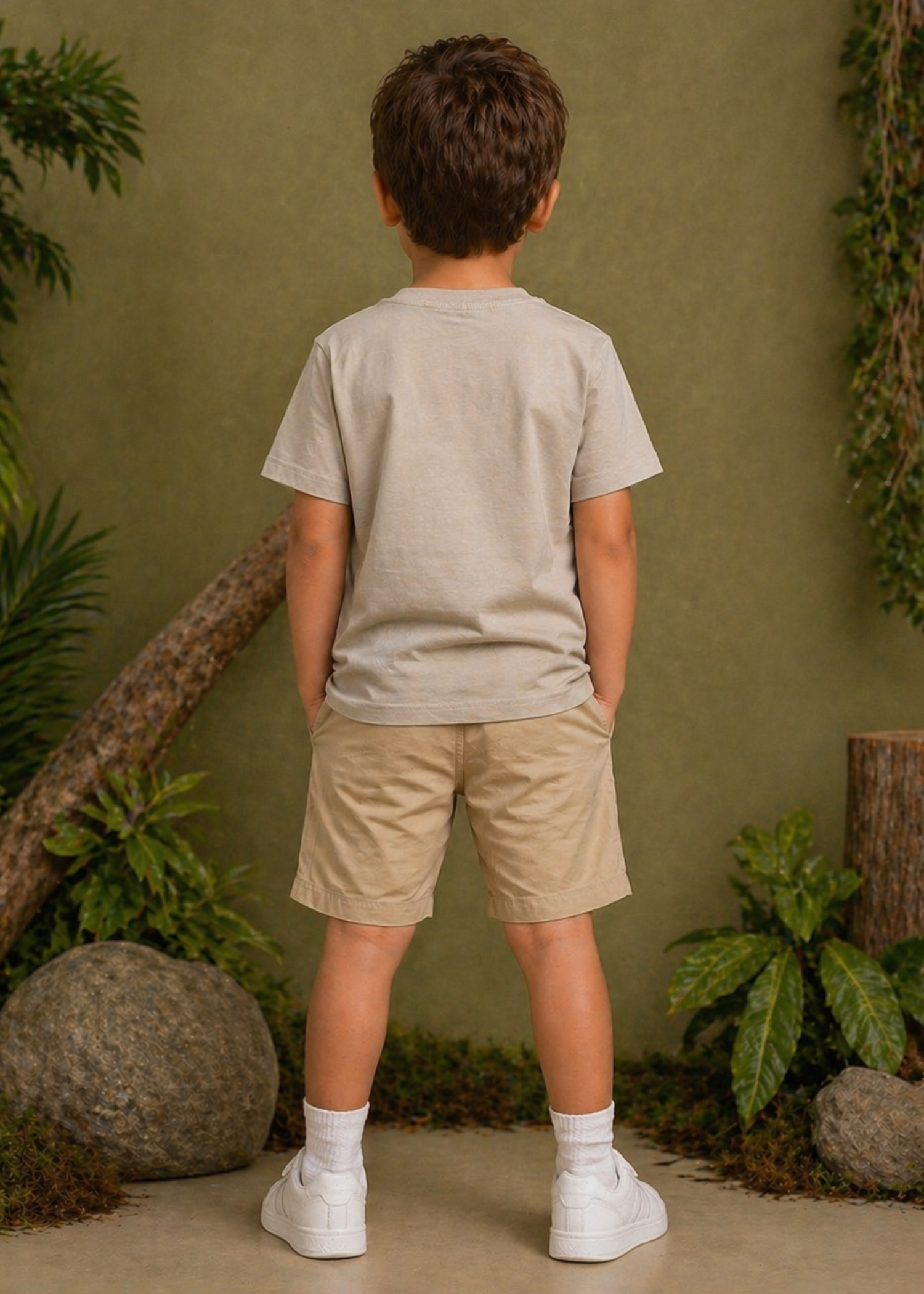 cotton jersey T Shirt in Blonde