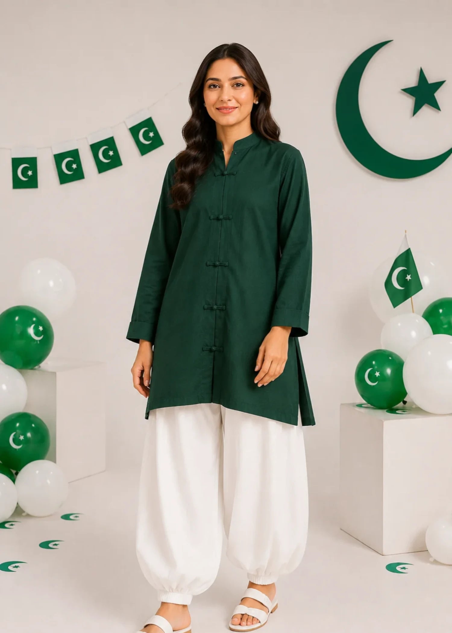 cotton Kurti in Green