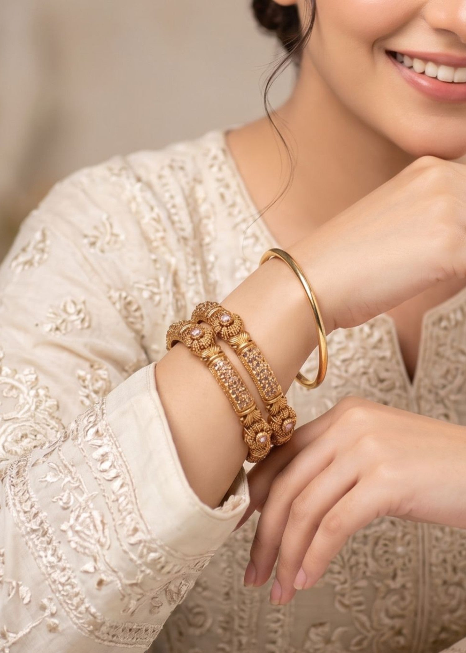 Bangles in Gold Color by - Trendy Women Bangles ALS9290