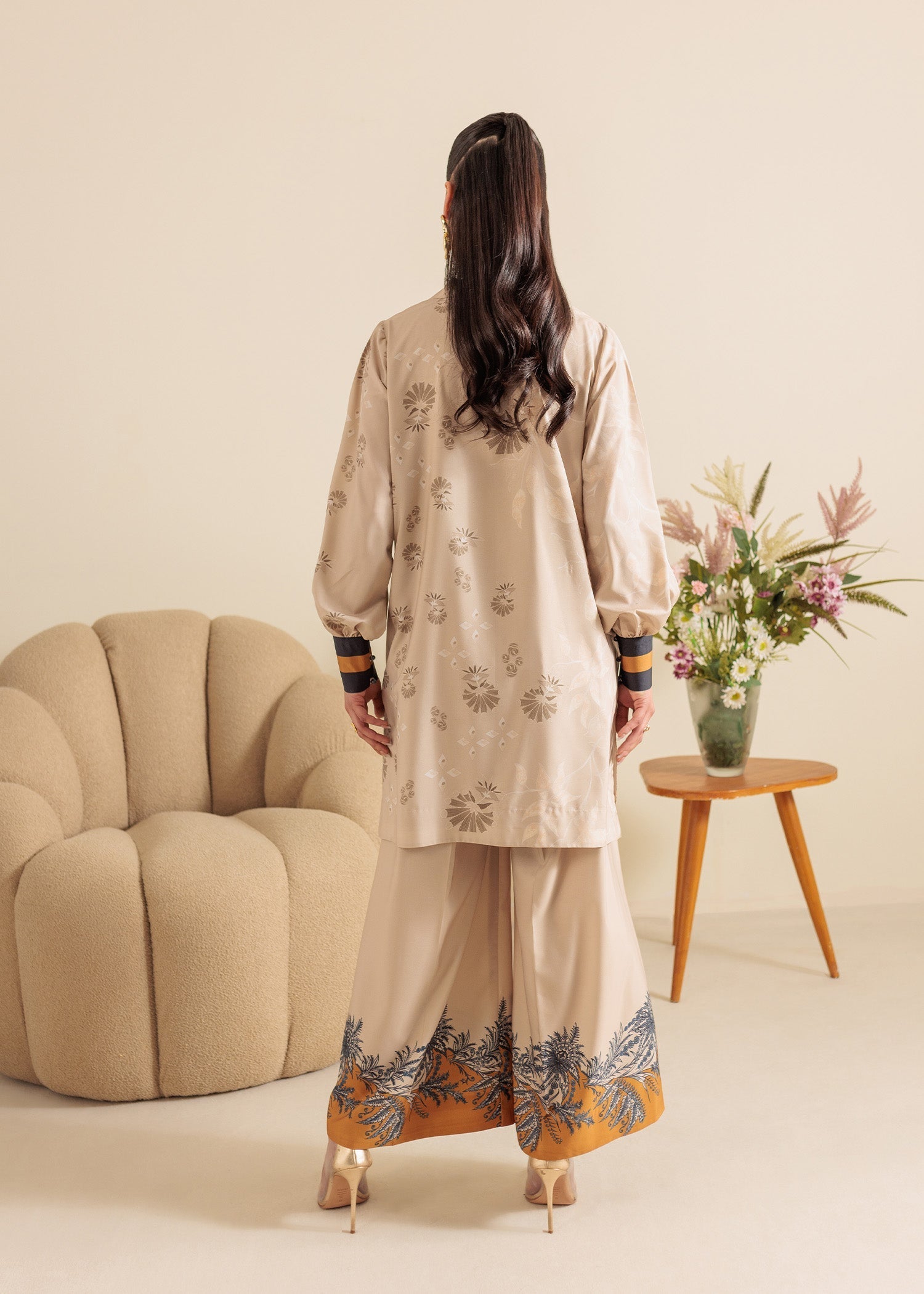 lawn Co Ord Sets in Tan brown