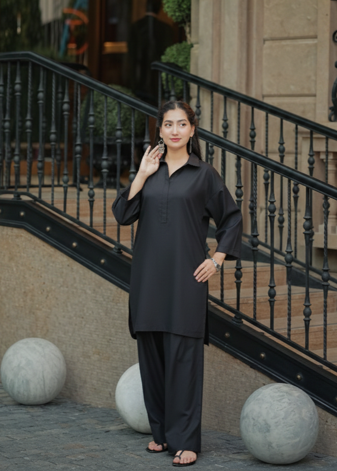 wash & wear Co Ord Sets in Black
