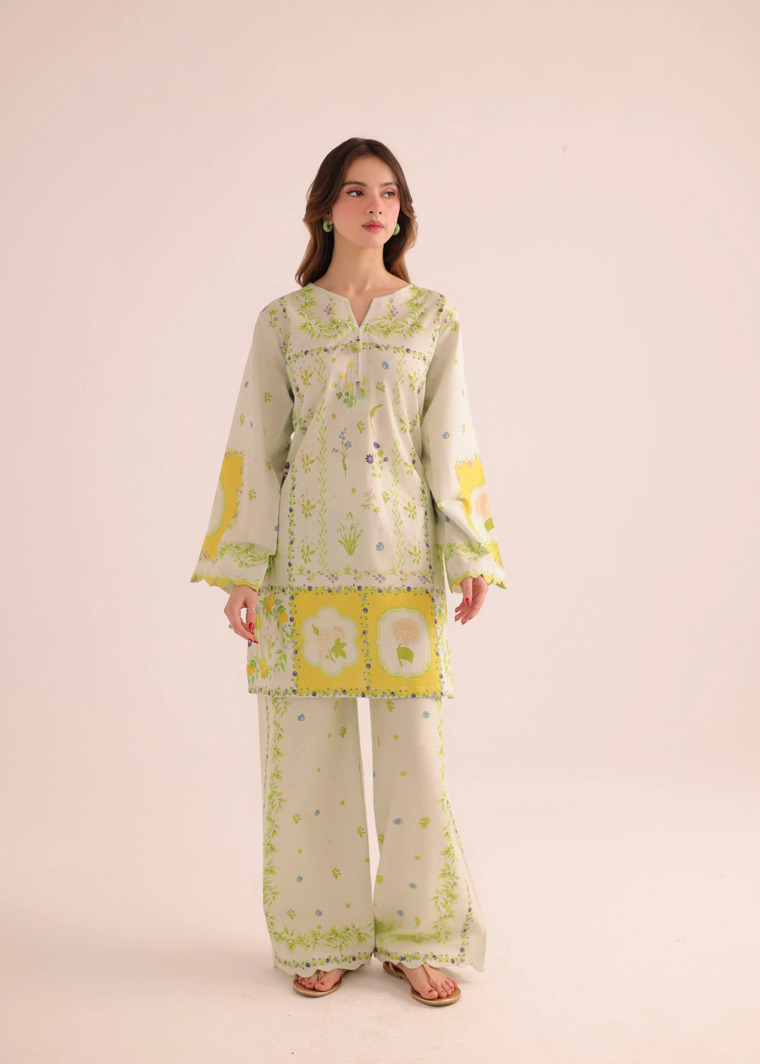 lawn Co Ord Sets in Pastel green