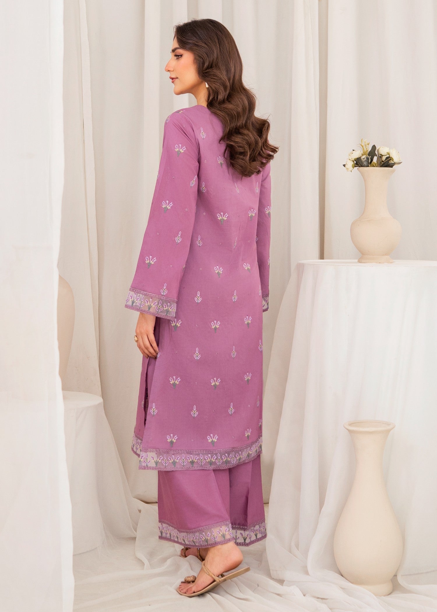 viscose Kurta Set in Wisteria