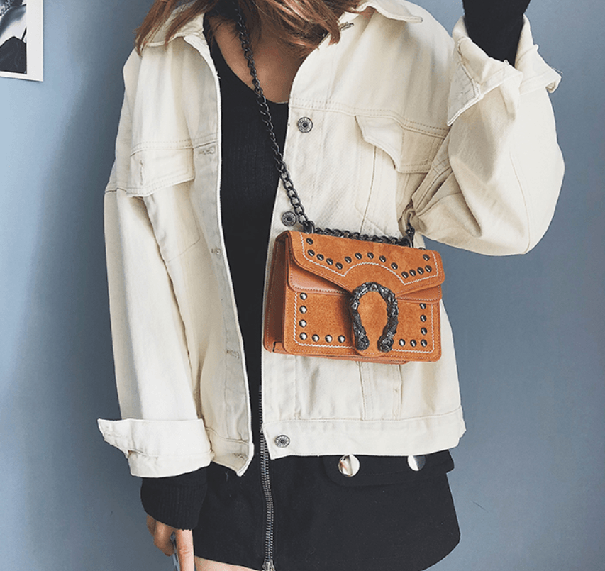 Cross body simple chain scrub bag shoulder