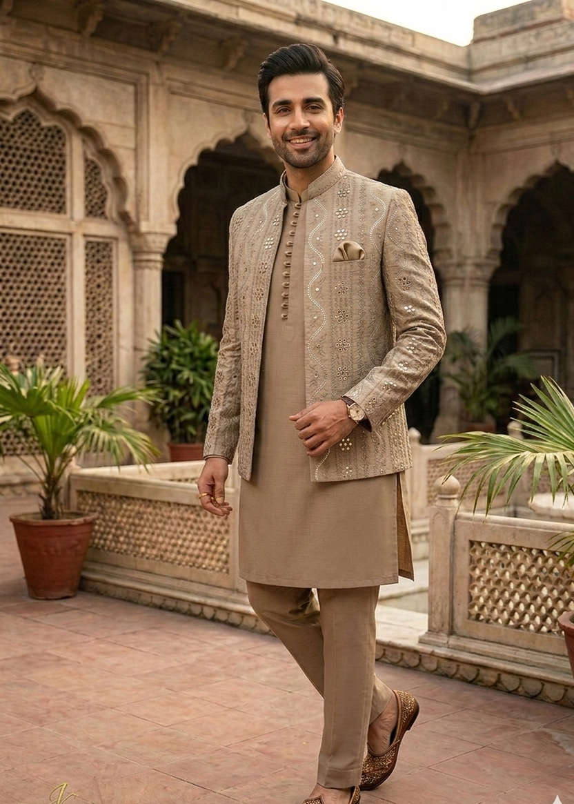 silk Prince Coat in Ash grey