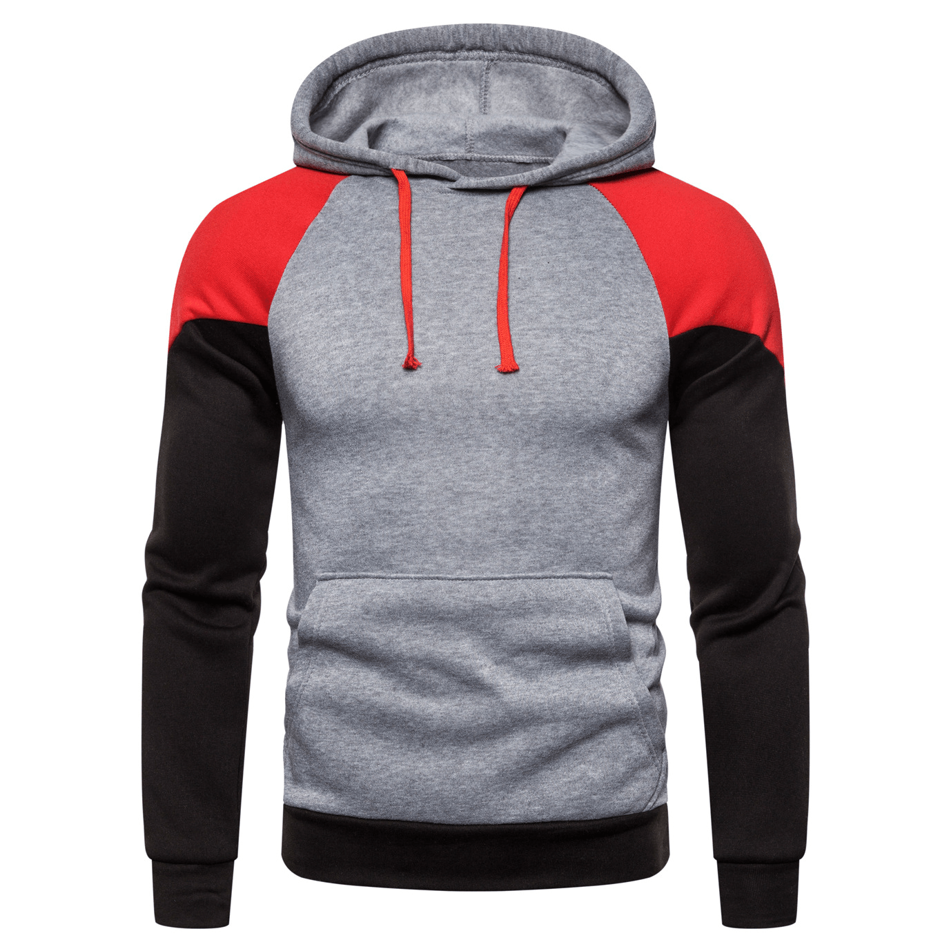 Fashion Loose Contrast Color Men'S Sweater