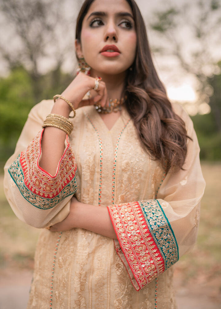 cotton silk Kurta Set in Beige