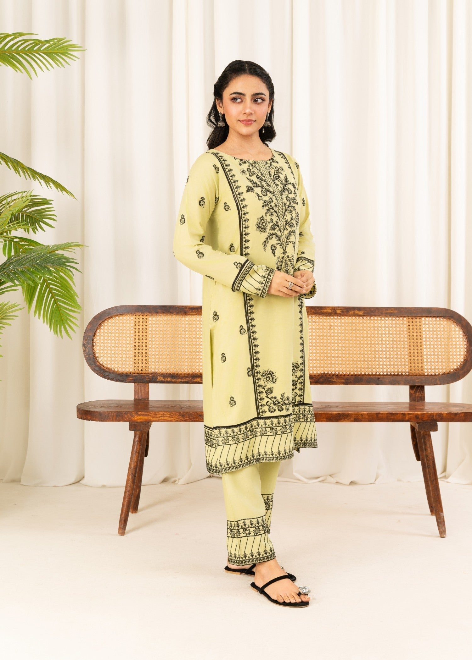 linen Co Ord Sets in Acid yellow