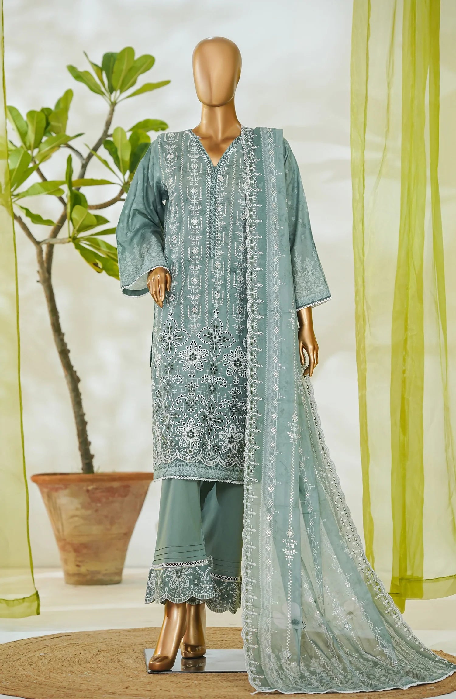 RTW White & White Embroidered Lawn – 14