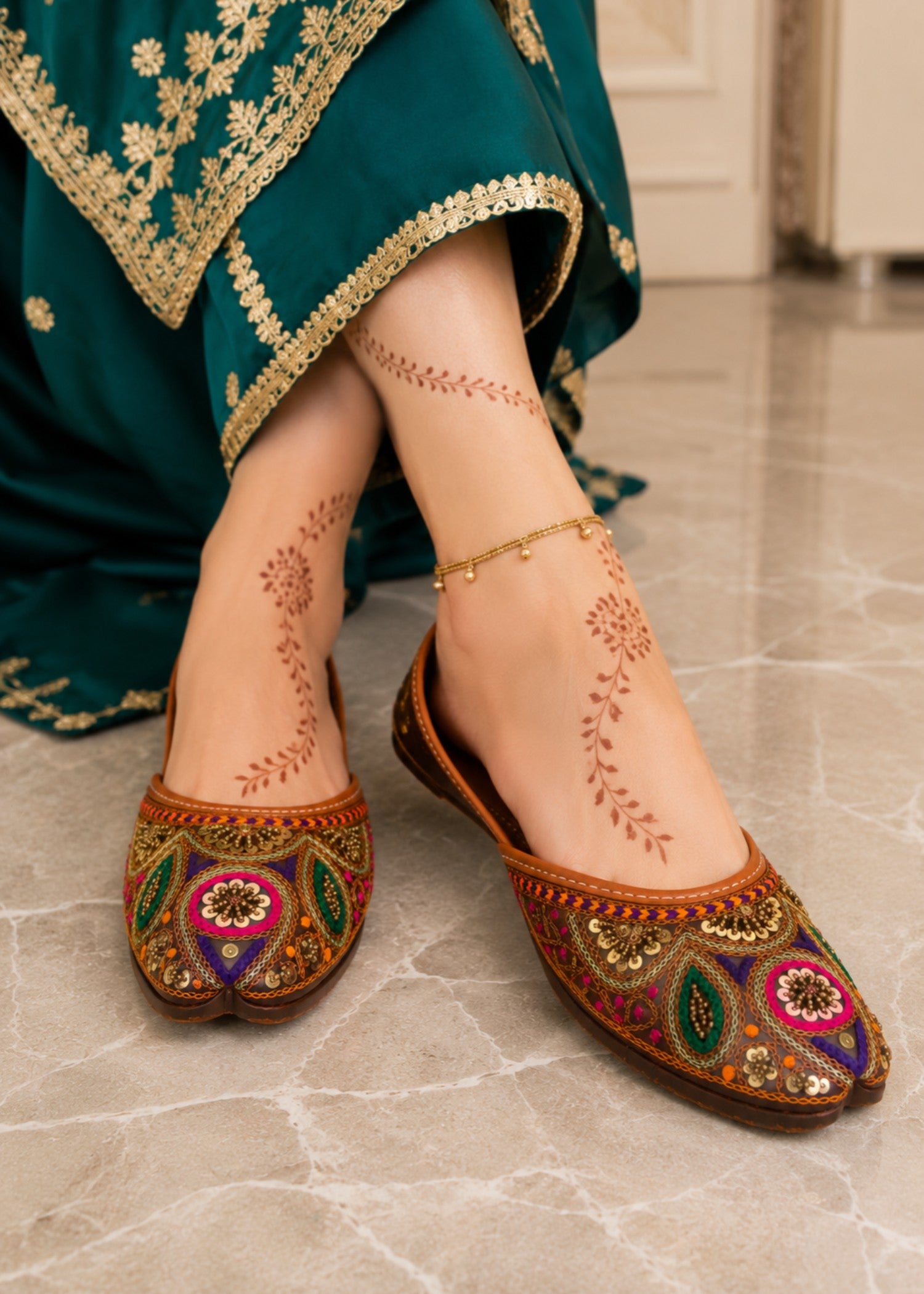 Khussa in Multi by - High Quality Women Khussa SCO3793