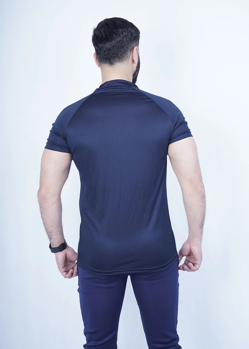 polyester T Shirt in Dark blue