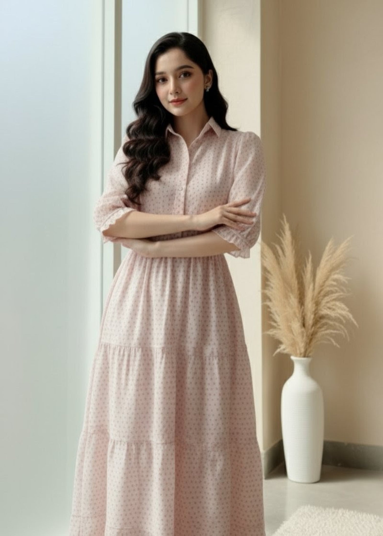cotton Dress in Cream