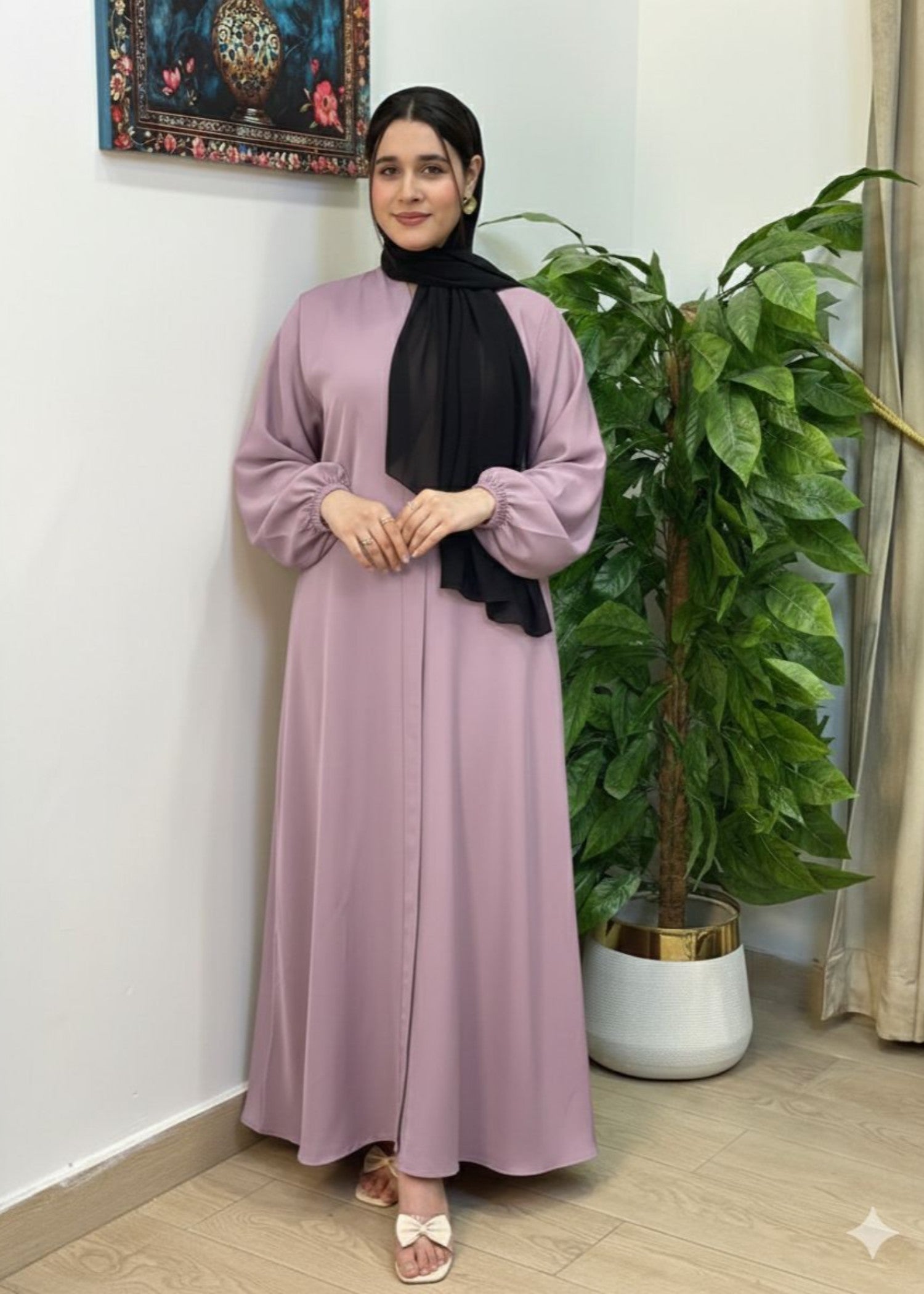 nidha Abaya in Thistle