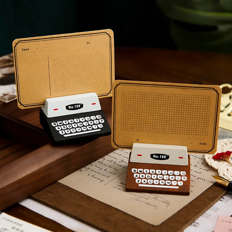 Vintage Typewriter Wooden Memo Holder - view 6