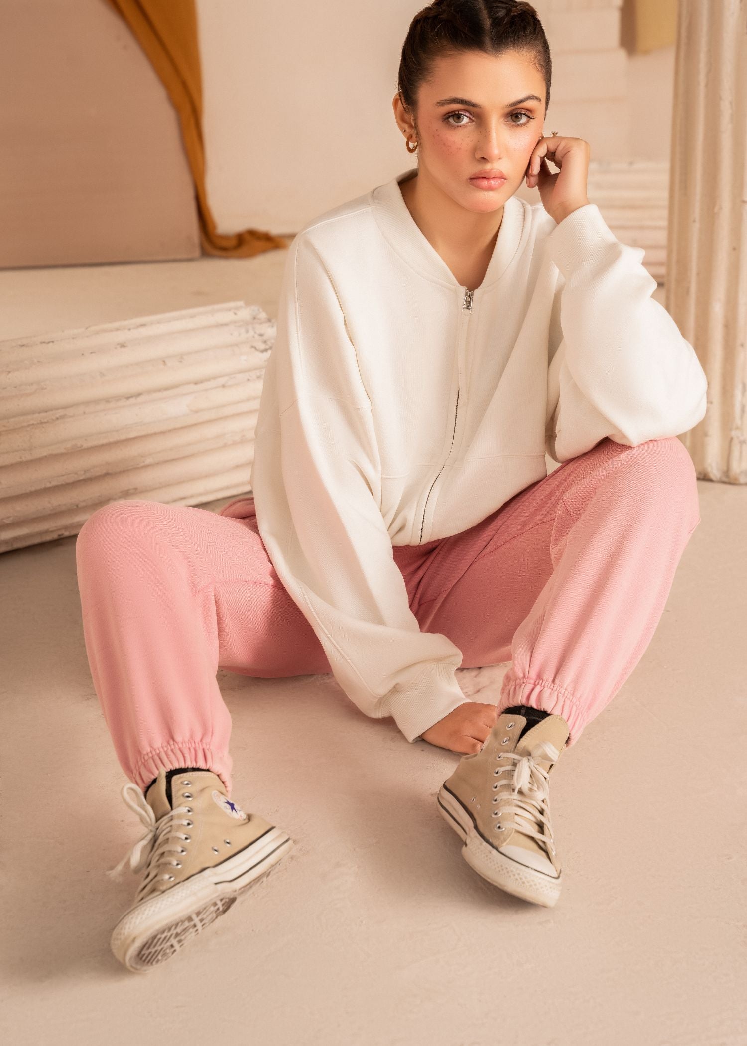 fleece Jacket in White