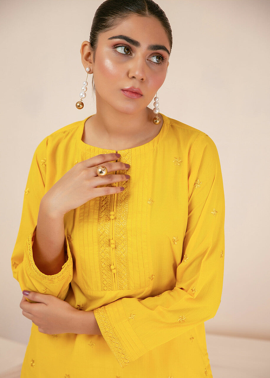 wash & wear Kurta Set in Yellow