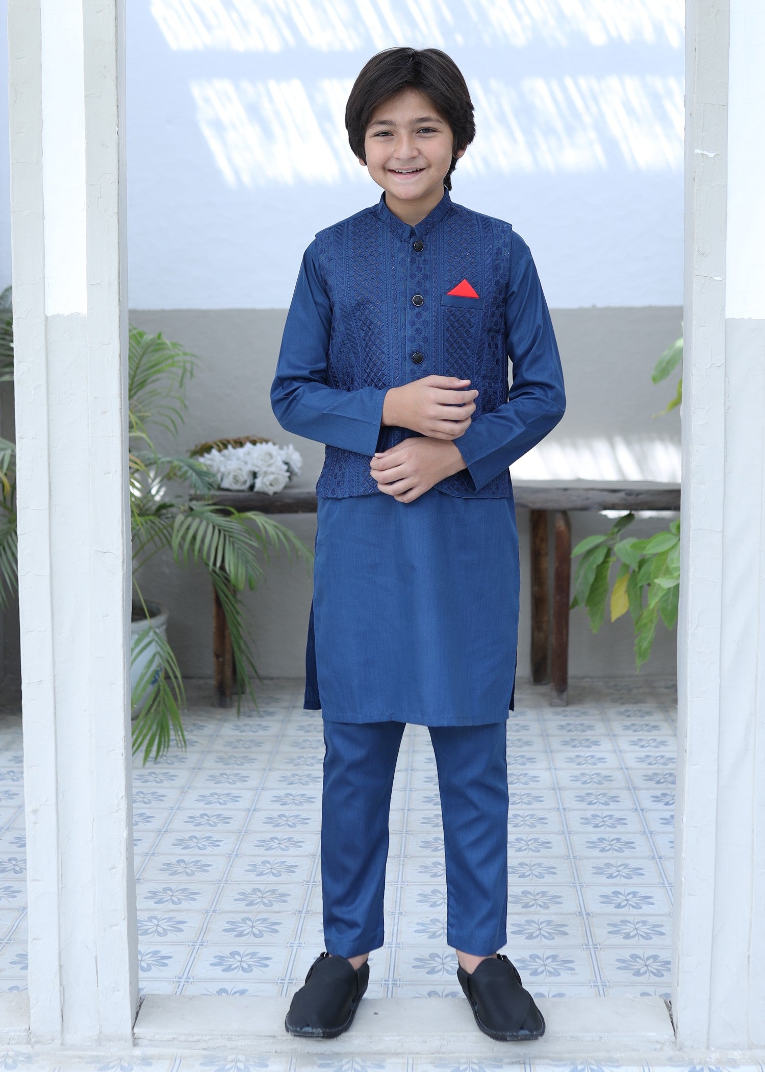 suiting Waistcoat in Sapphire blue