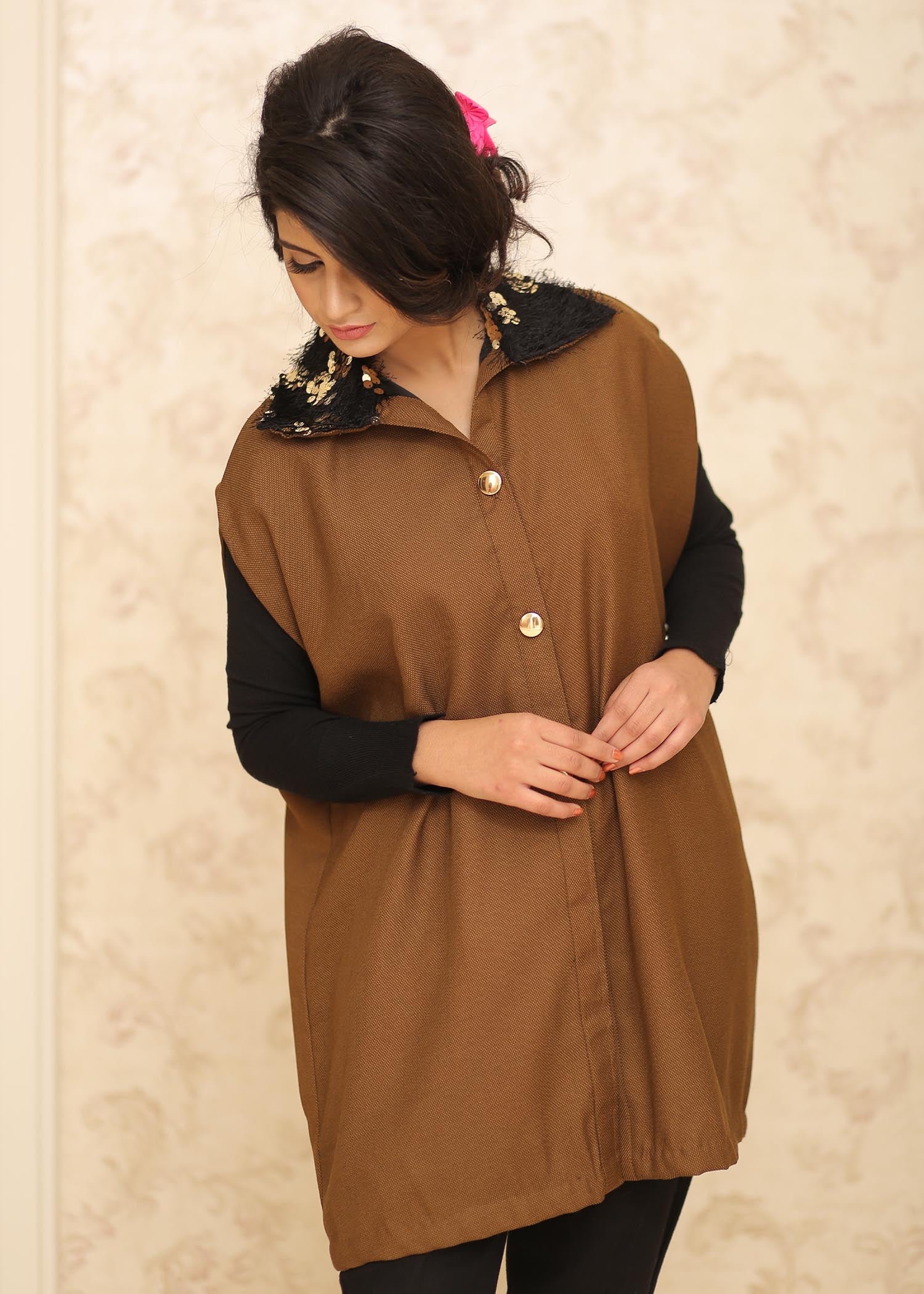 corduroy Tunic in Brown