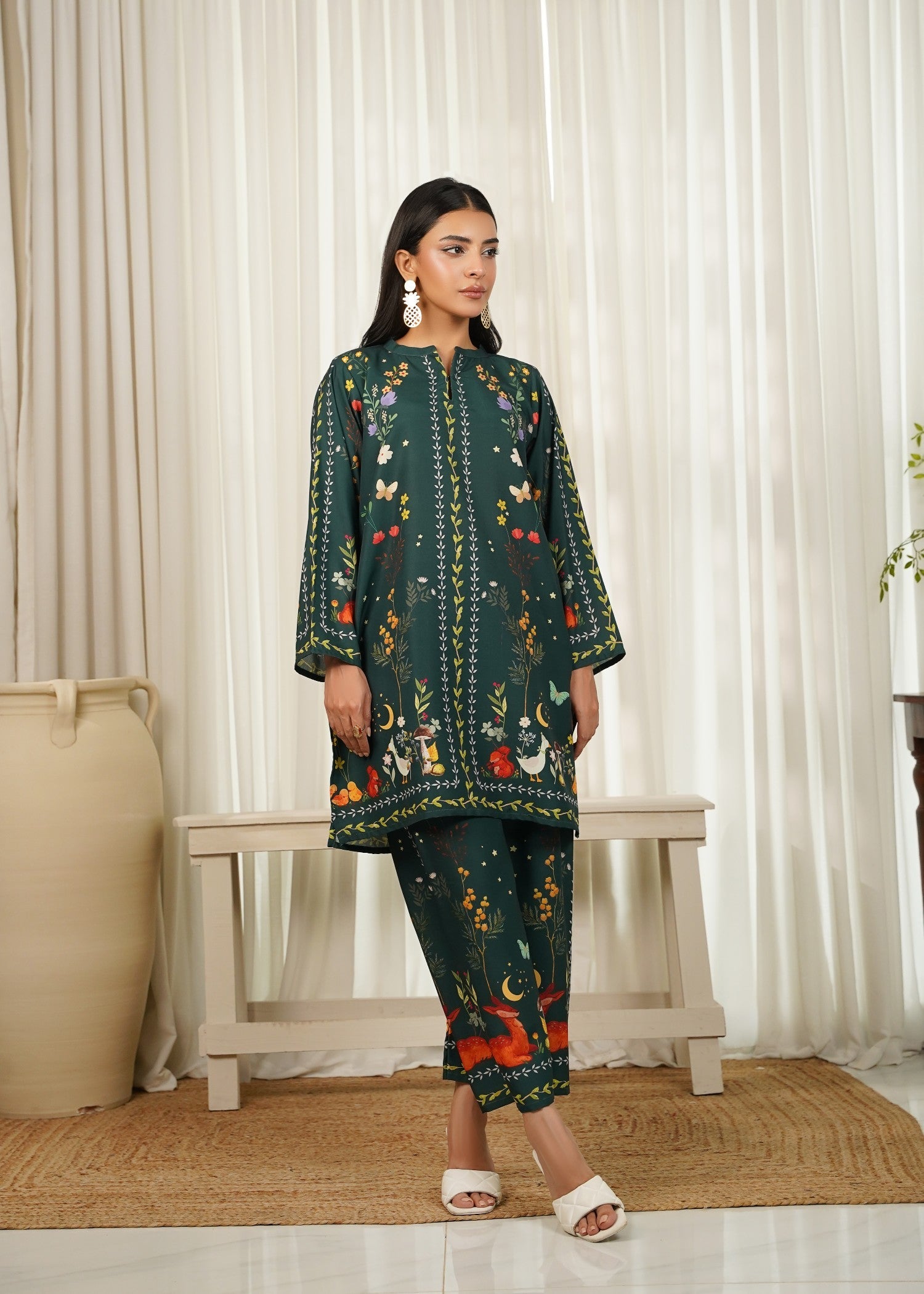 crepe Co Ord Sets in Green