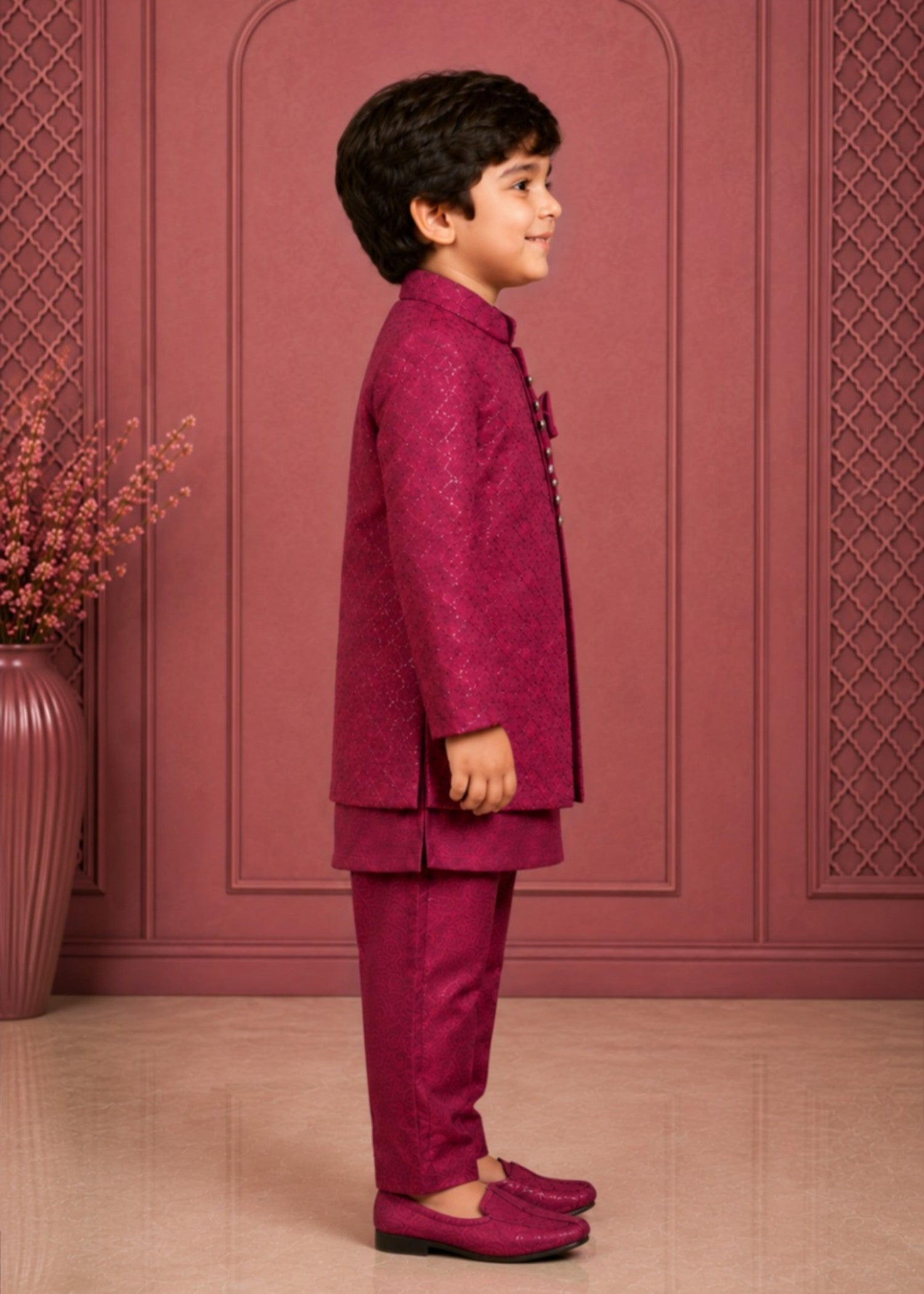 masuri Sherwani in Maroon