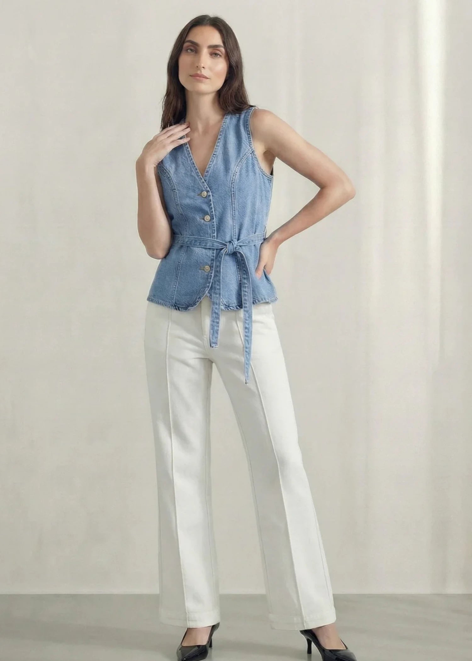 denim Top in Royal blue