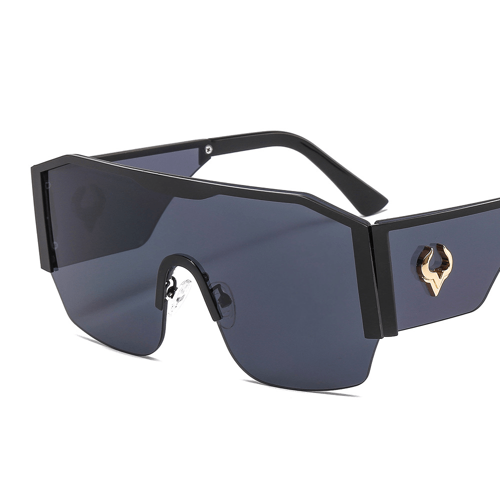 Retro Metal Modern Glamour Large Frame Sunglasses
