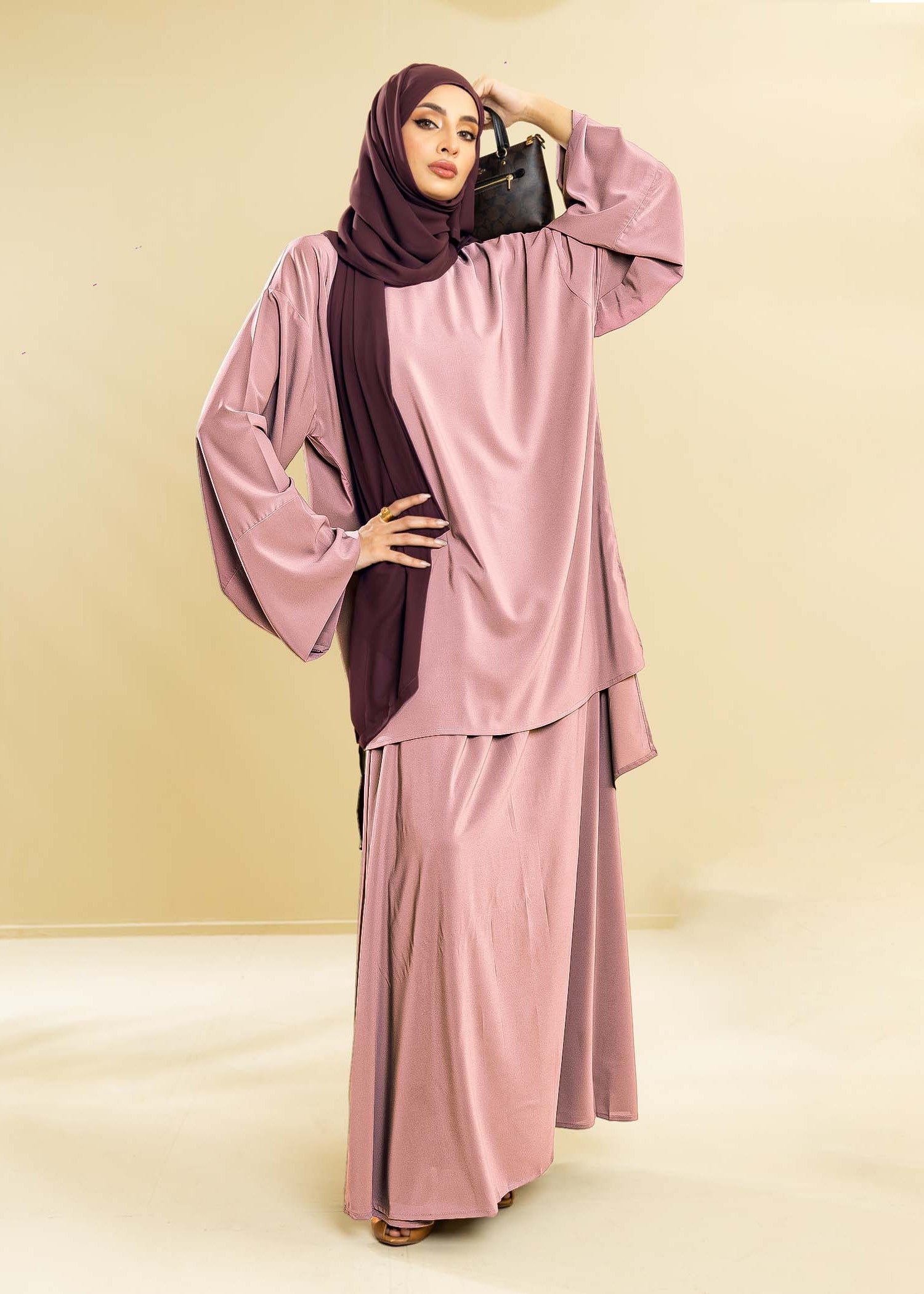 crepe Co ord Sets in Pink