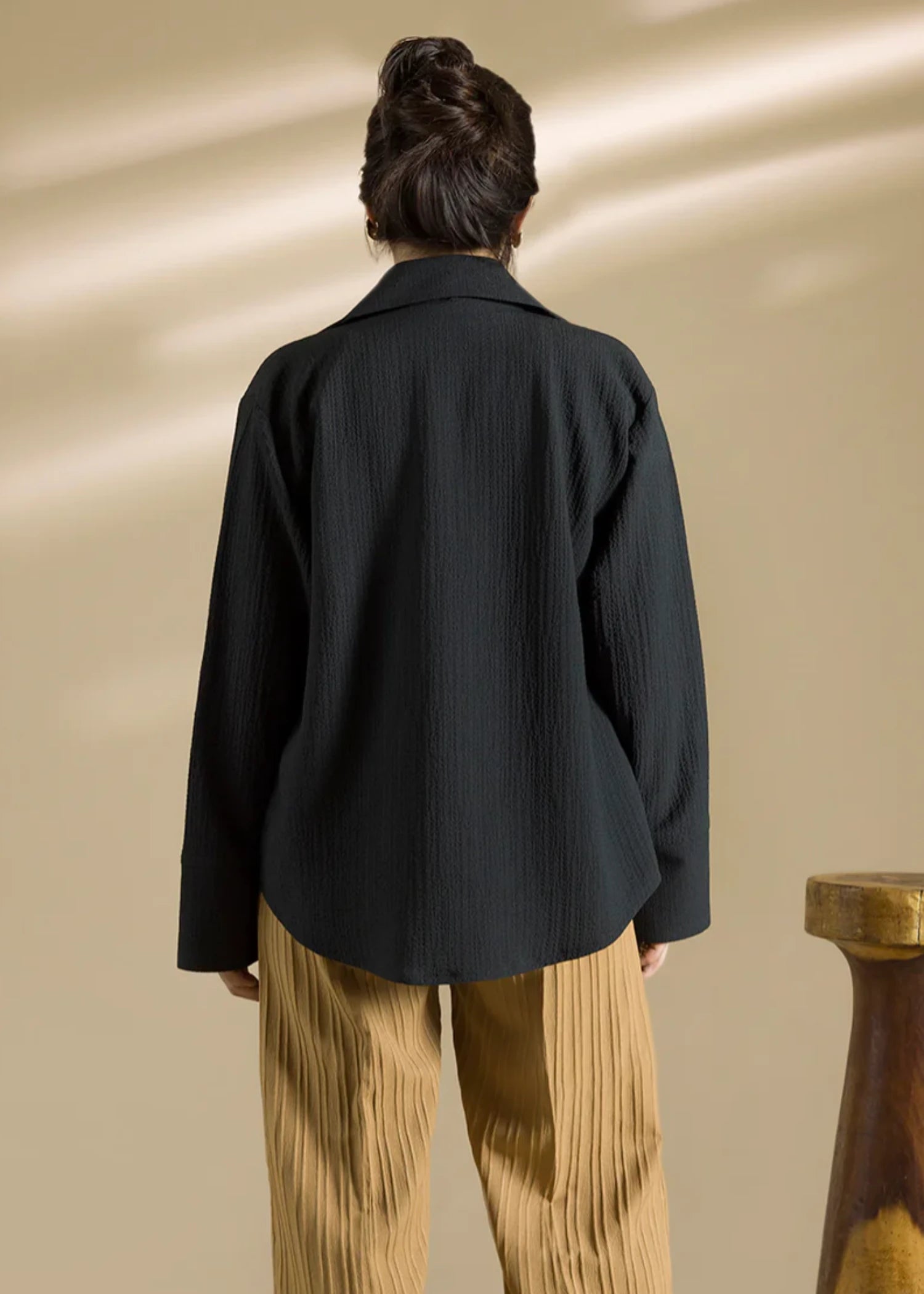 georgette Formal Shirt in Black