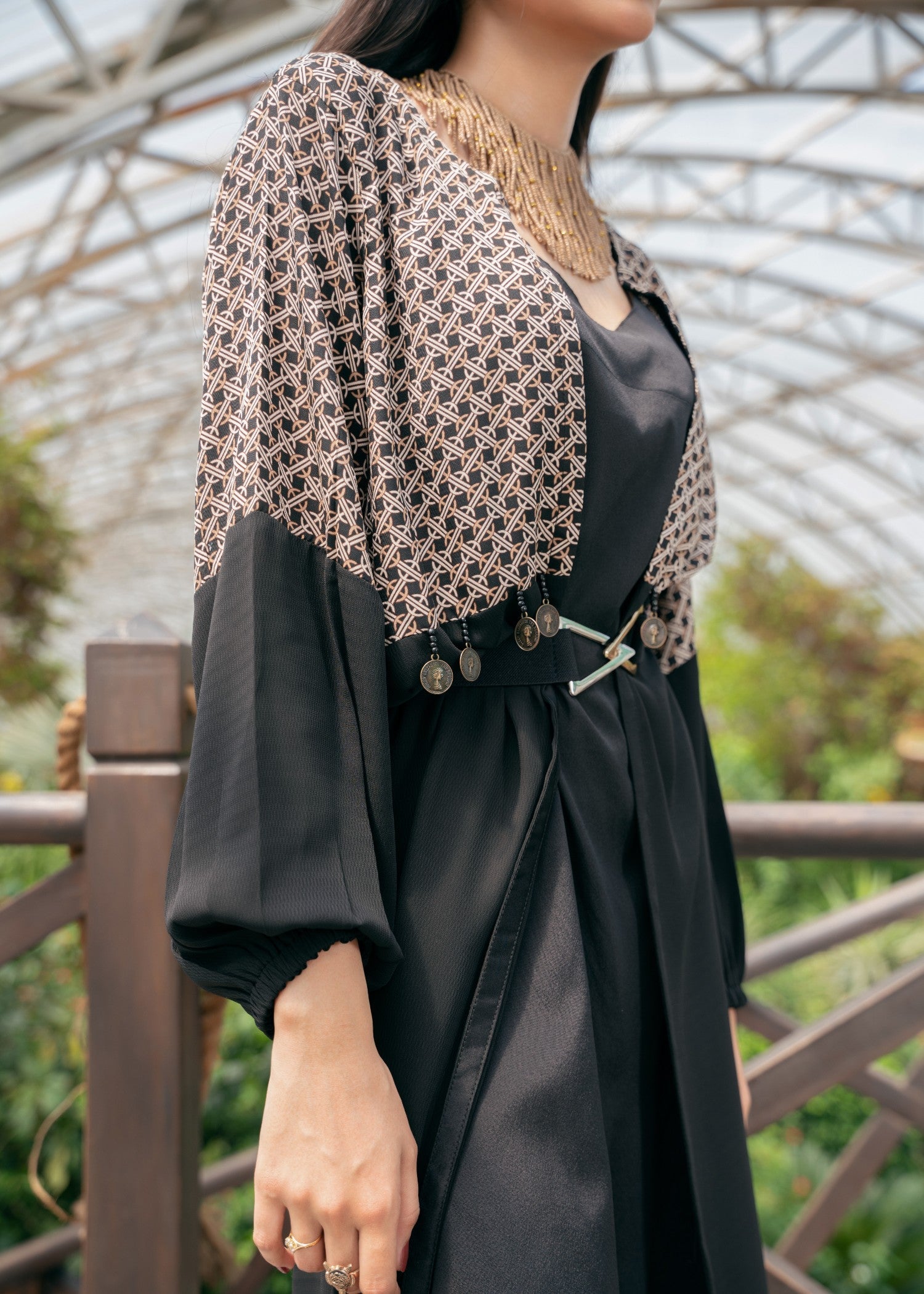 georgette Gown in Black