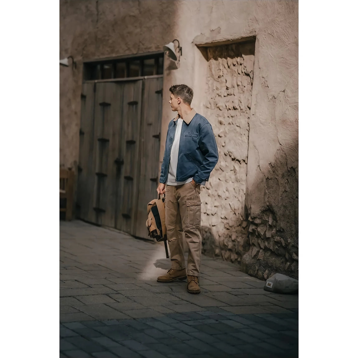 Oversize Washed Vintage Detroit Jacket for Men