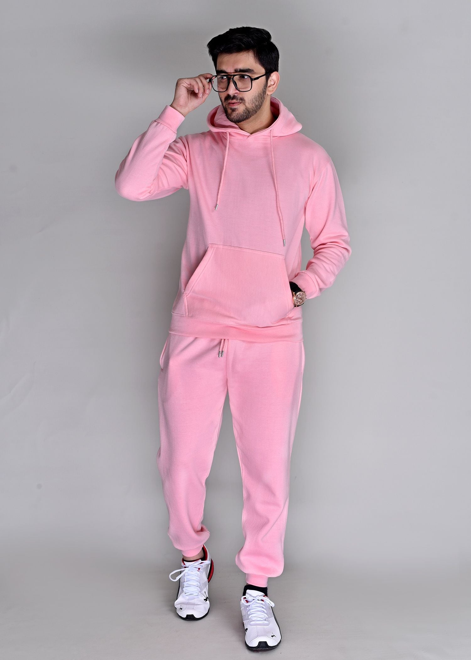 fleece Tracksuit in Baby pink