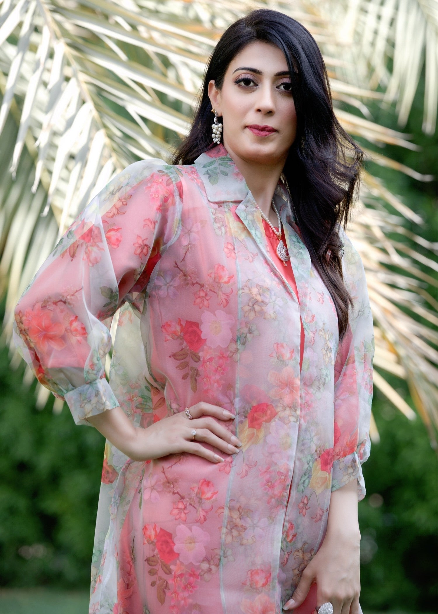 silk Gown in Taffy pink