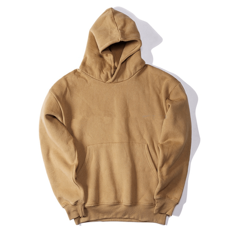 Hooded Solid Color Loose Fleece Hip-Hop Hooded Sweater