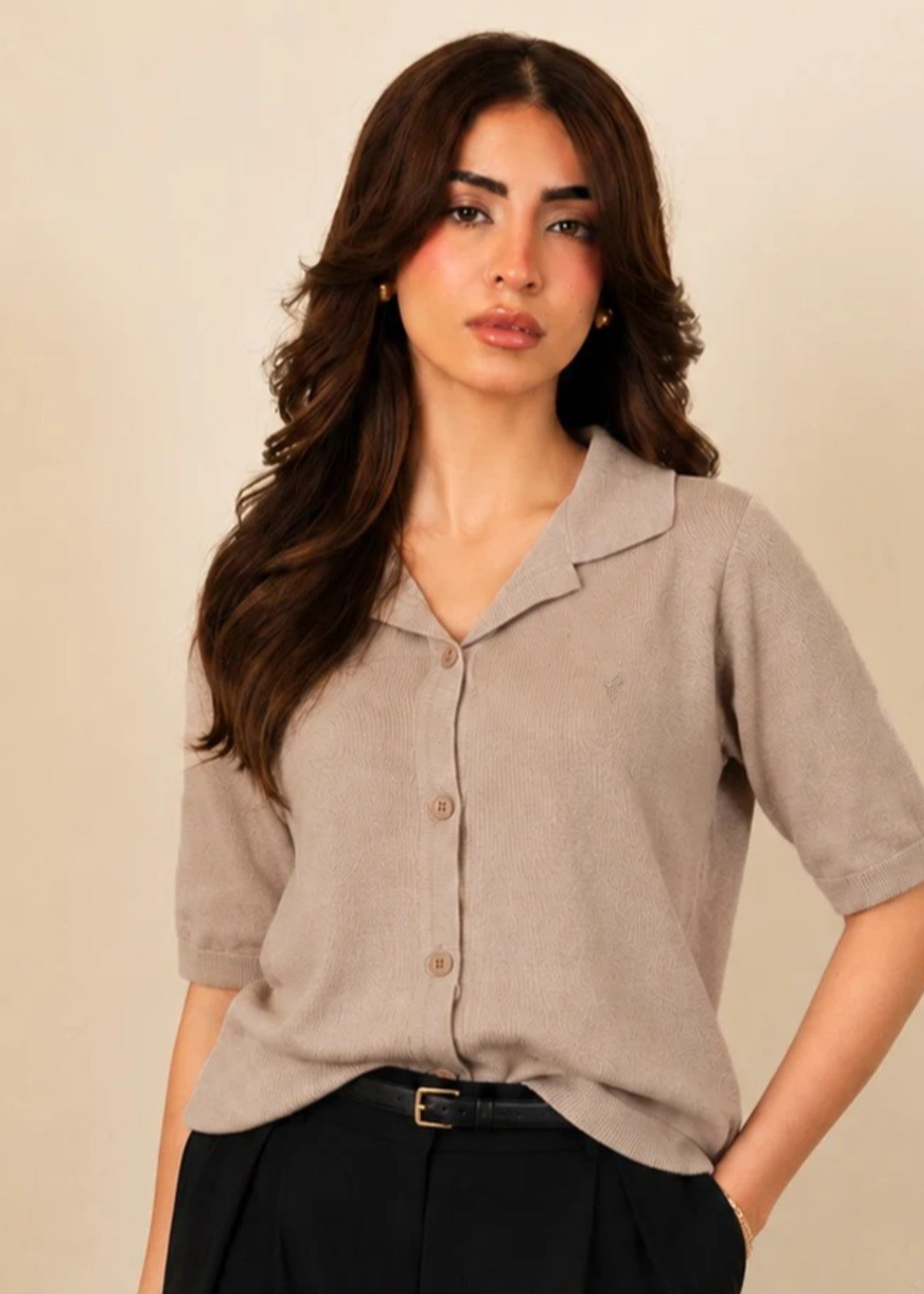 cotton T Shirt in Bone