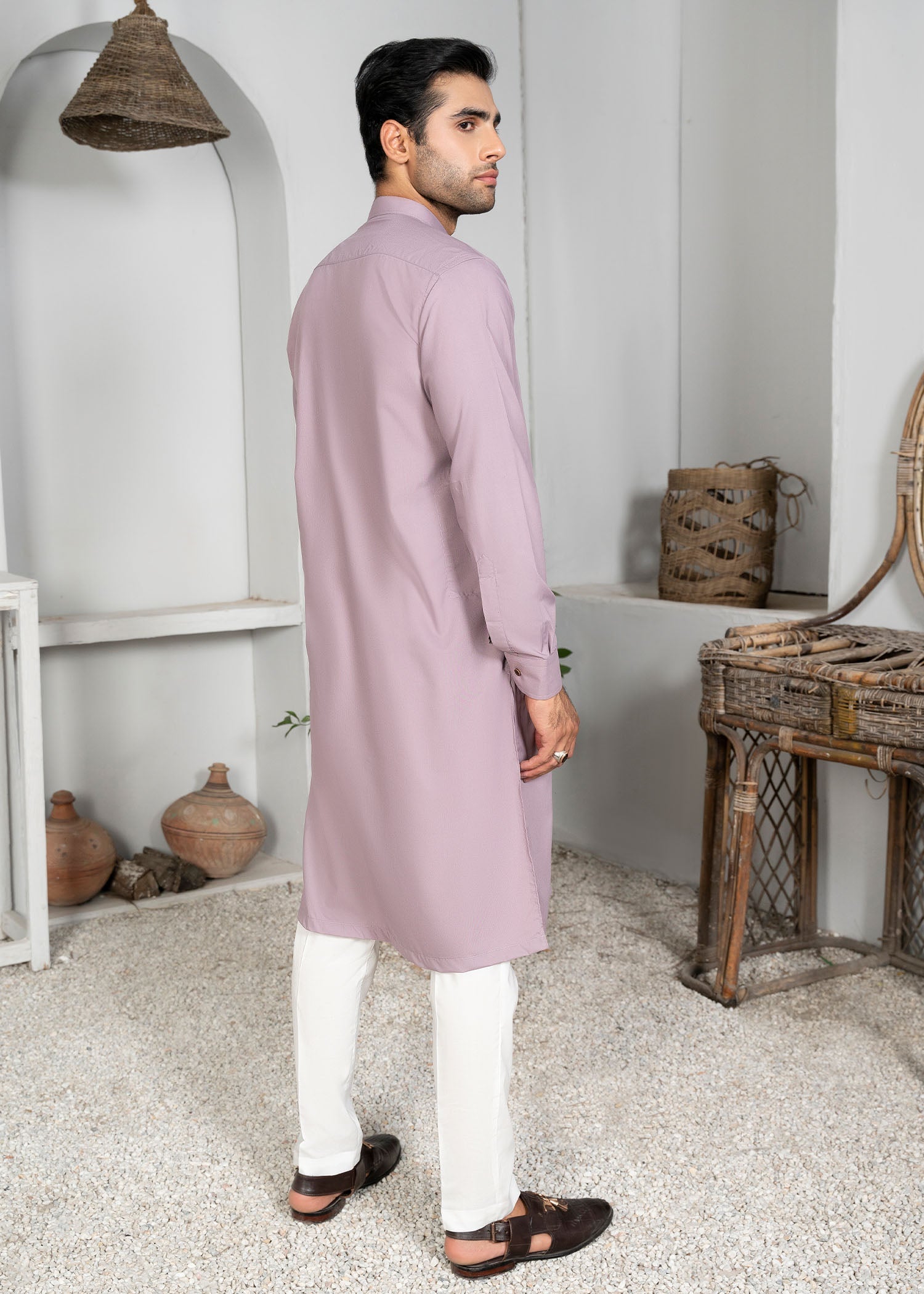 wash & wear Kurta Set in Lilac