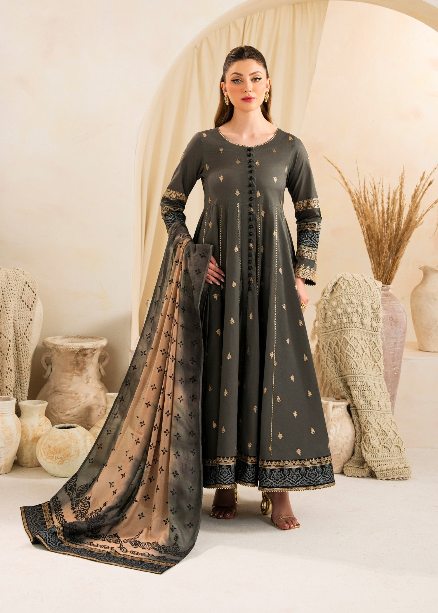 cotton Maxi in Graphite