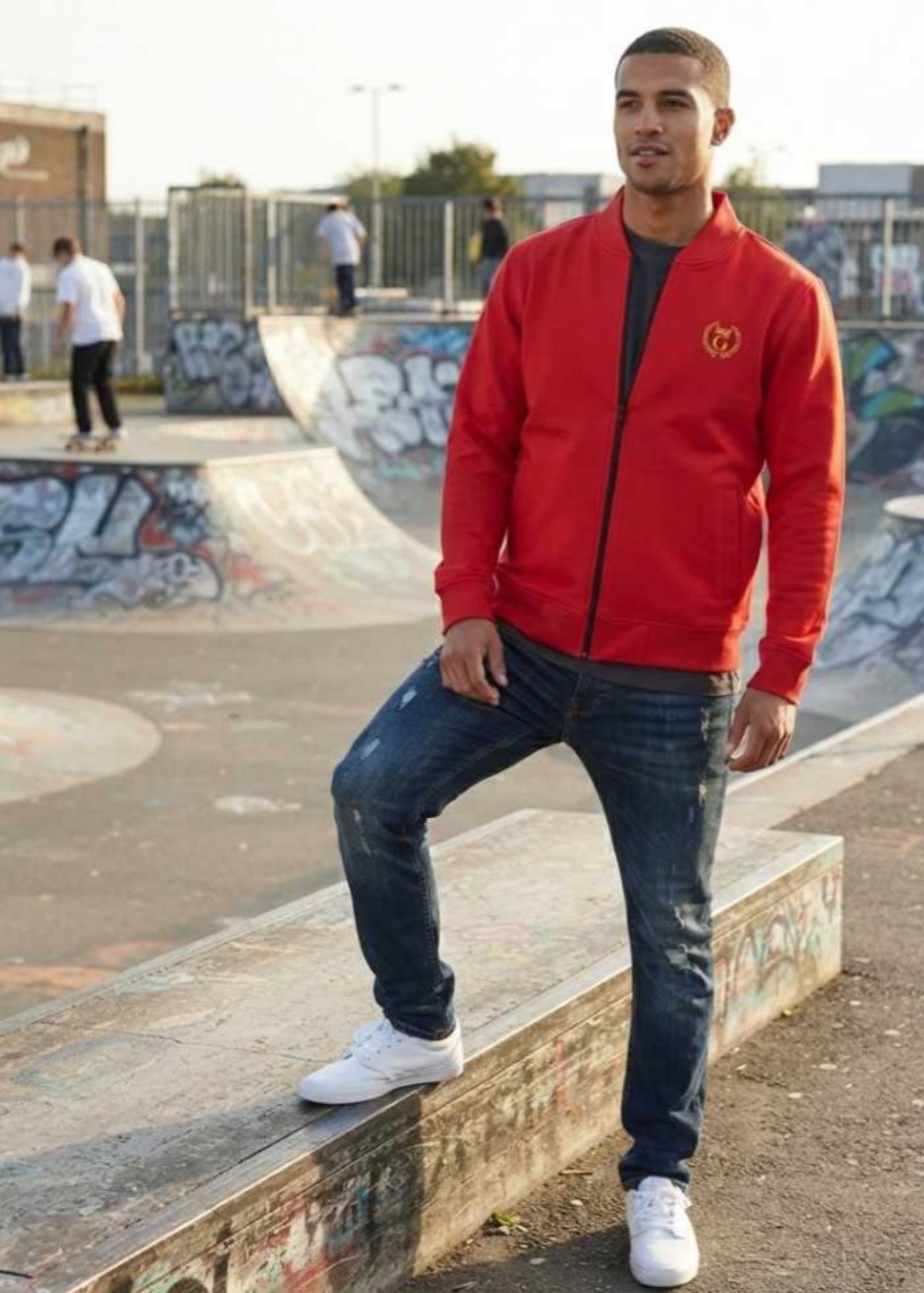 polyester Jacket in Red