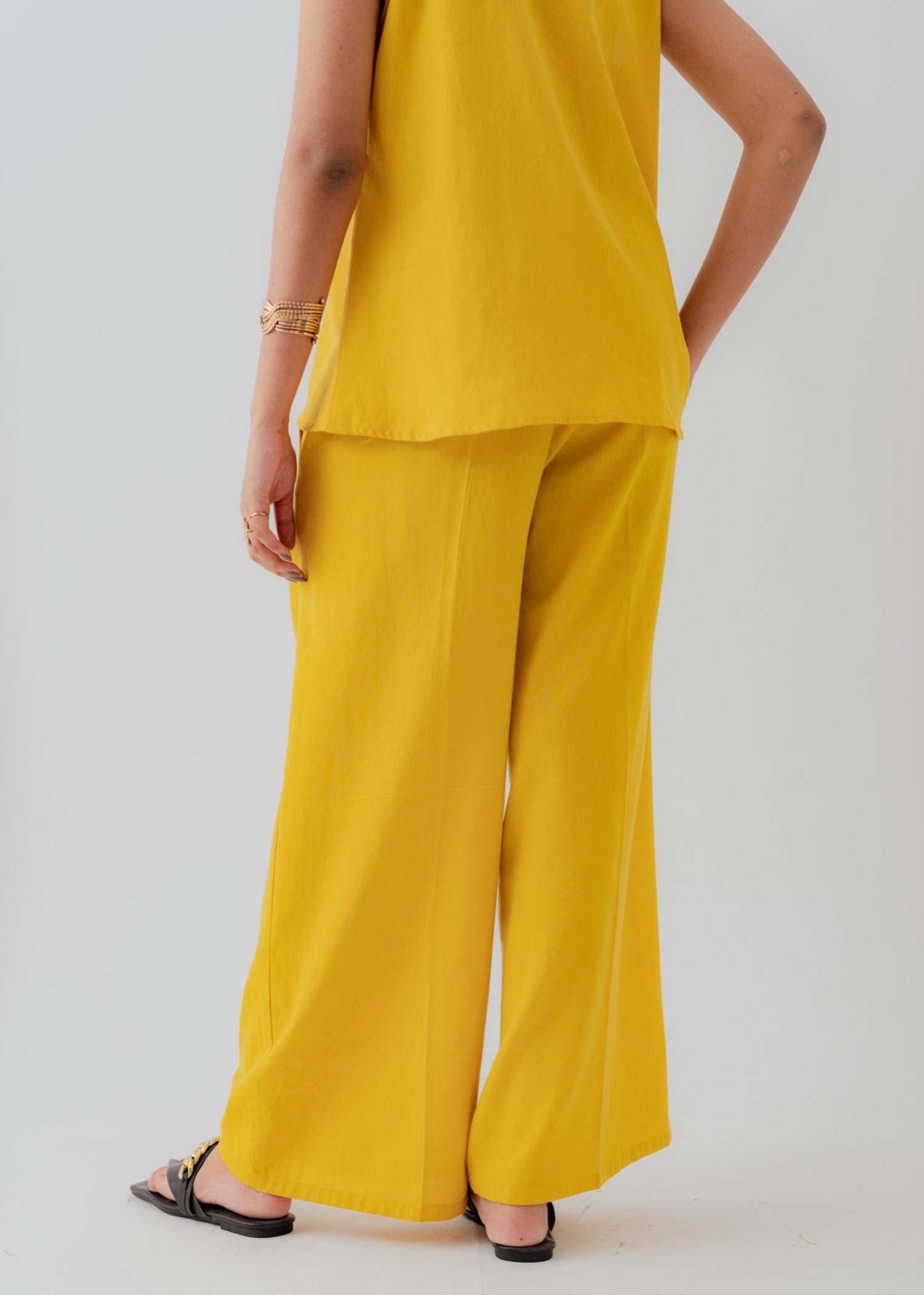 cotton Trousers in Mustard