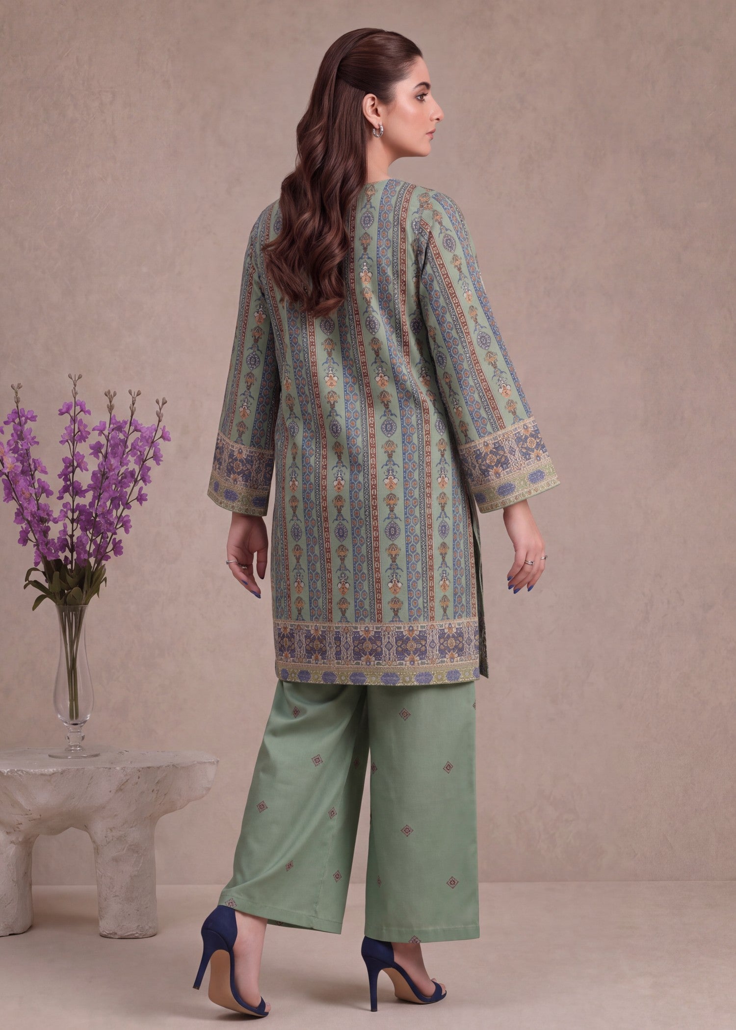 polyester crepe Co Ord Sets in Green