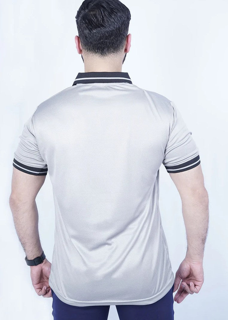 polyester net Polo Shirt in Slate grey
